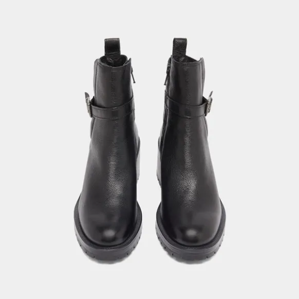 Bottines à bouts ronds et boucles