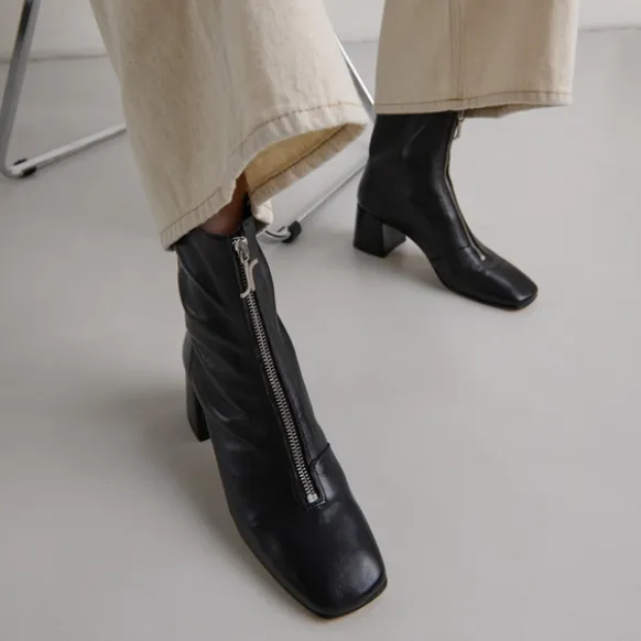 Bottines à fermetures éclairs avant