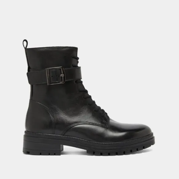 Bottines à lacets et semelles crantées