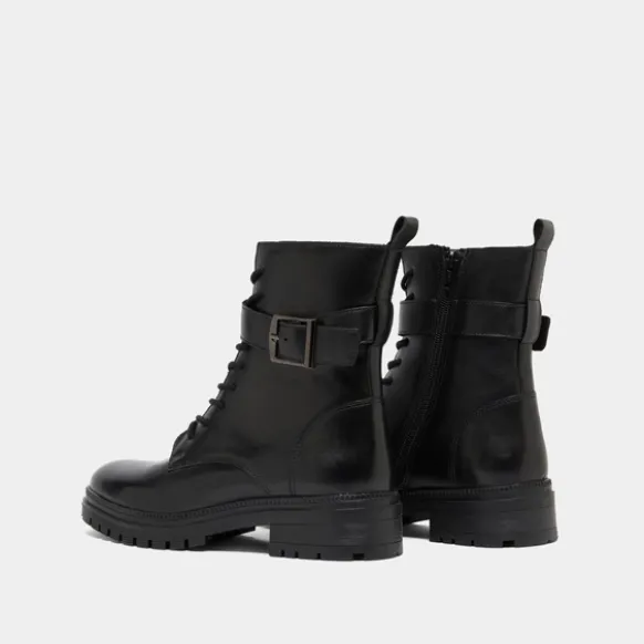 Bottines à lacets et semelles crantées