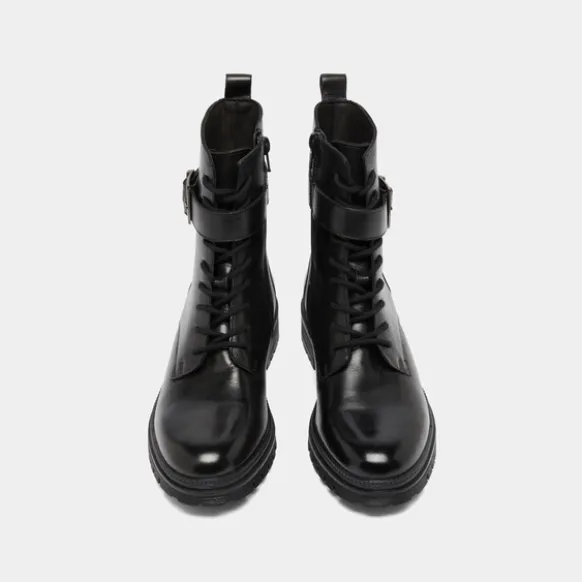 Bottines à lacets et semelles crantées