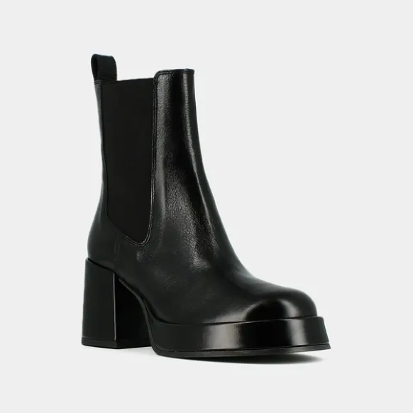Bottines à plateformes et bouts carrés