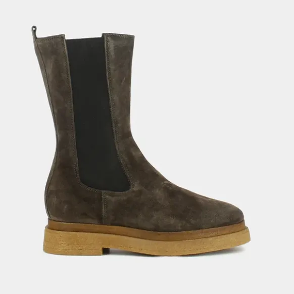Bottines à semelles épaisses et élastiques