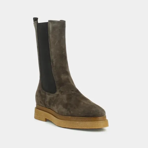 Bottines à semelles épaisses et élastiques
