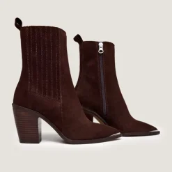 Bottines à talons et à fronces