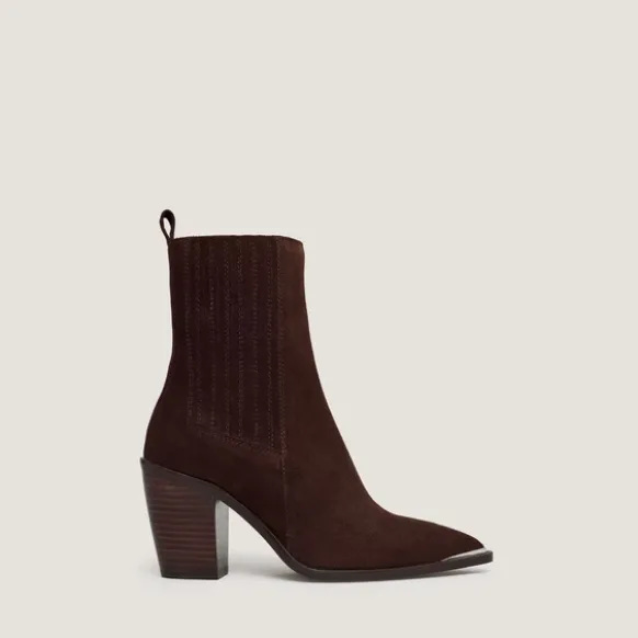 Bottines à talons et à fronces