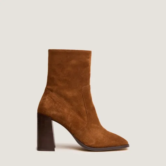 Bottines à talons et bouts carrés