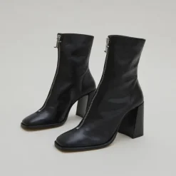 Bottines à talons et fermetures éclairs ...