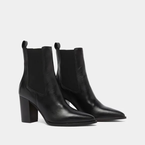 Bottines à talons et élastiques