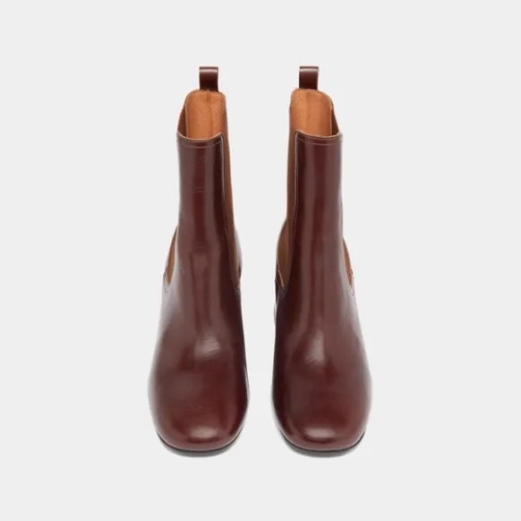 Bottines à talons et élastiques