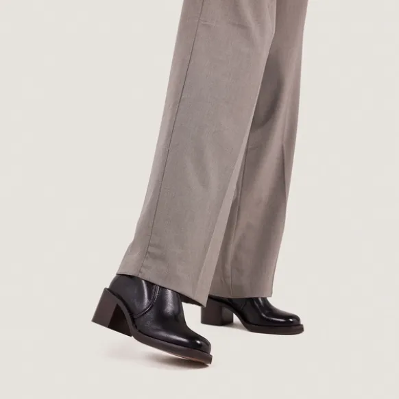 Bottines à talons lamellés