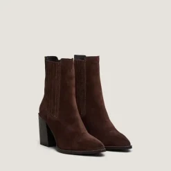Bottines froncées à talons