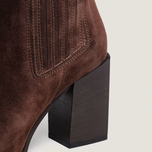 Bottines froncées à talons