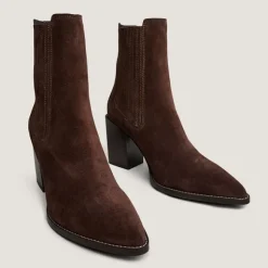Bottines froncées à talons