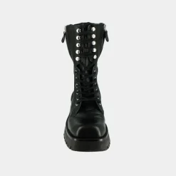 Bottines rangers à lacets, zips et bouts...