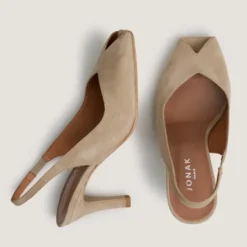 Escarpins slingbacks à bouts carrés