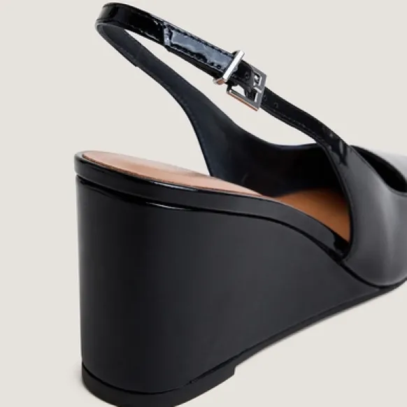 Escarpins slingbacks compensés