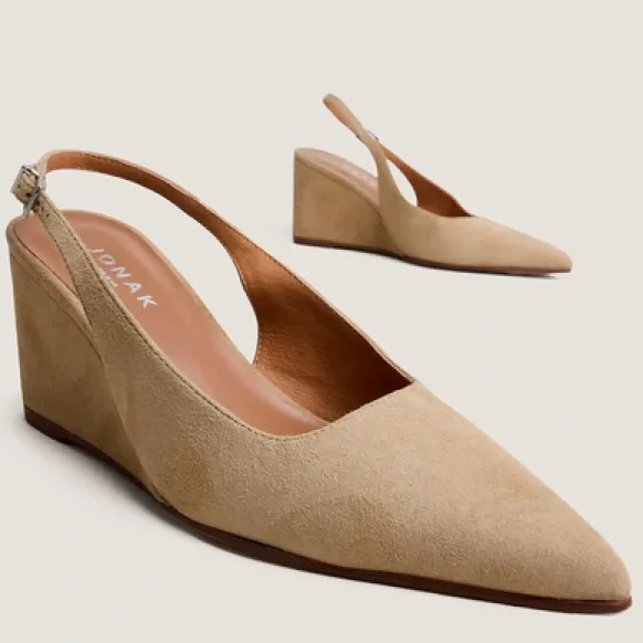 Escarpins slingbacks compensés