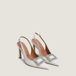Escarpins slingbacks ornés de strass
