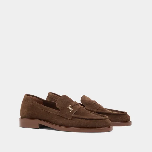 Mocassins à bouts ronds et monogrammes