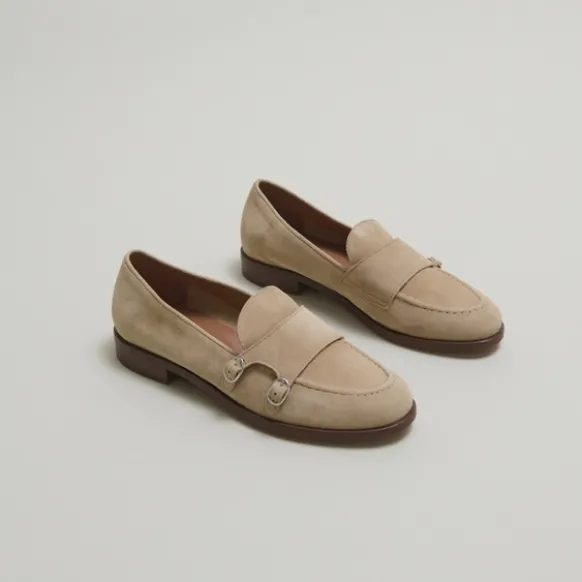 Mocassins à bouts ronds et boucles