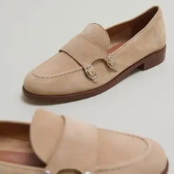 Mocassins à bouts ronds et boucles