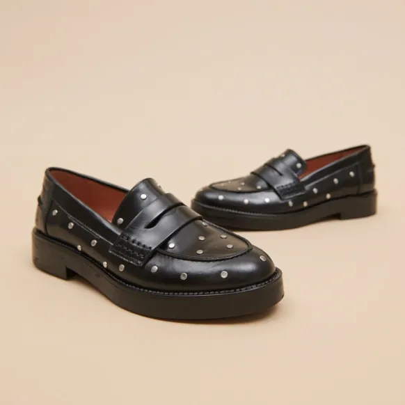 Mocassins à détails argentés