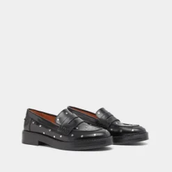 Mocassins à détails argentés