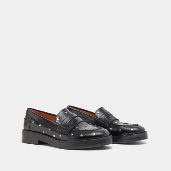 Mocassins à détails argentés