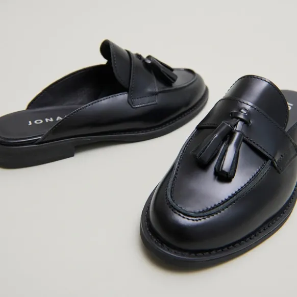 Mocassins à glands et bouts arrières ouv...