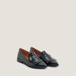 Mocassins à monogrammes et bouts pointus
