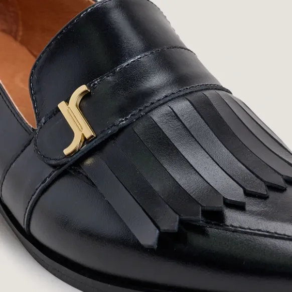 Mocassins à monogrammes et bouts pointus