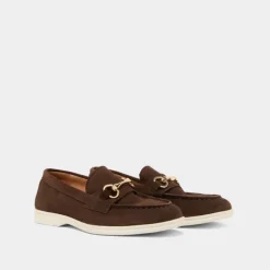 Mocassins à mors dorés et surpiqûres