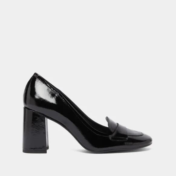 Mocassins à talons et bouts carrés