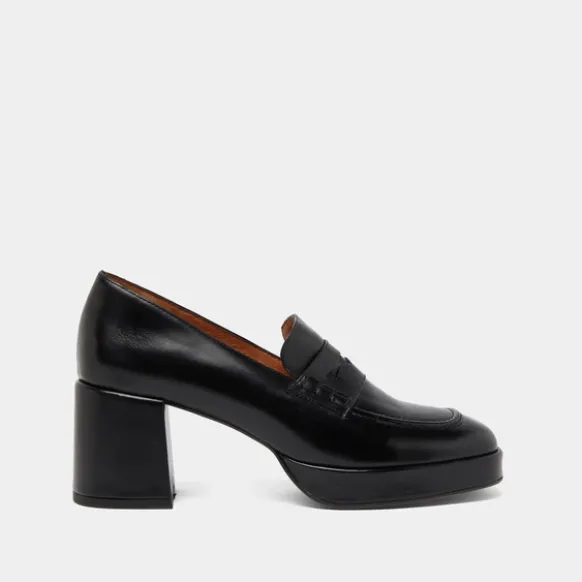 Mocassins à talons et bouts arrondis
