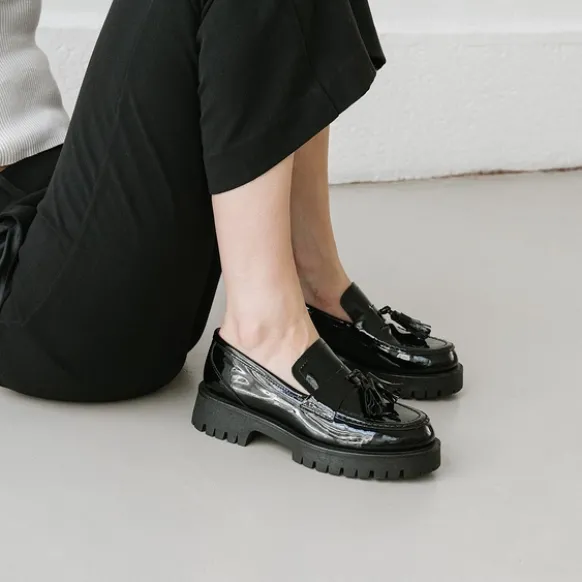 Mocassins à talons plats