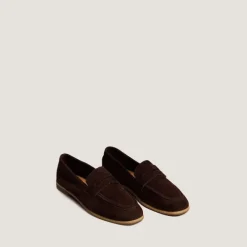 Mocassins à talons plats et bouts arrondis