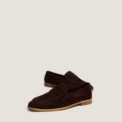 Mocassins à talons plats et bouts arrondis