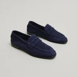 Mocassins à talons plats et bouts arrond...