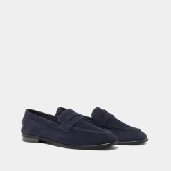 Mocassins à talons plats et bouts arrond...