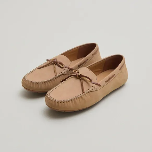 Mocassins froncés à lacets