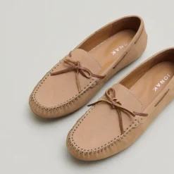 Mocassins froncés à lacets
