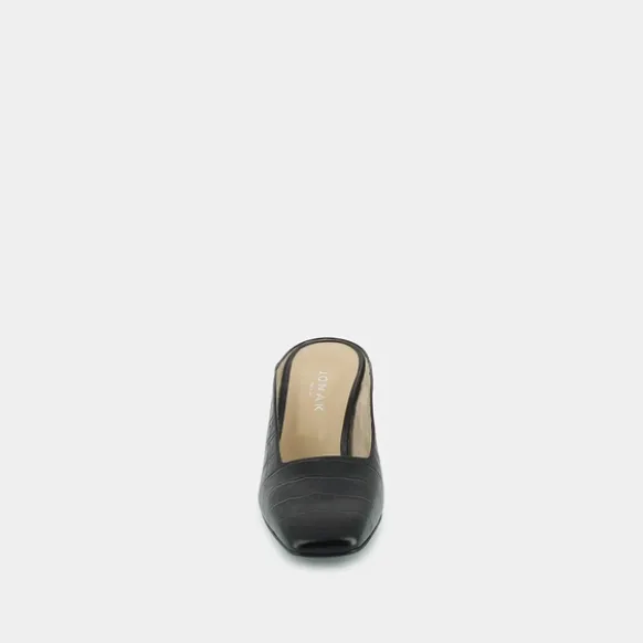 Mules à talon incliné