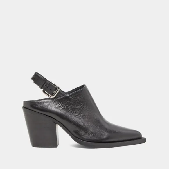 Mules à talons biseautés