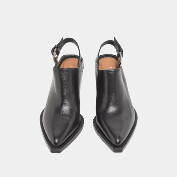 Mules à talons biseautés