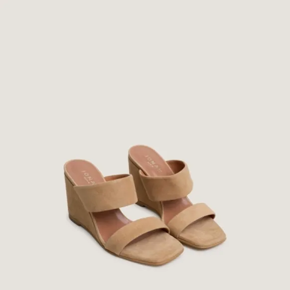 Mules à talons compensés