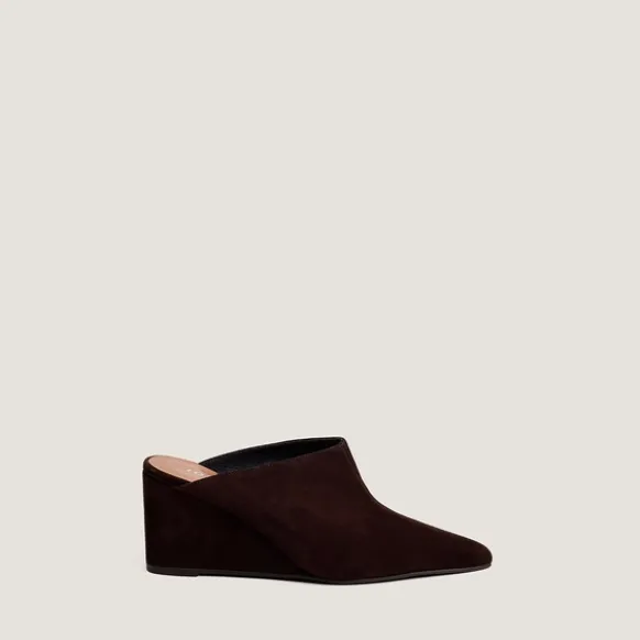 Mules à talons compensés