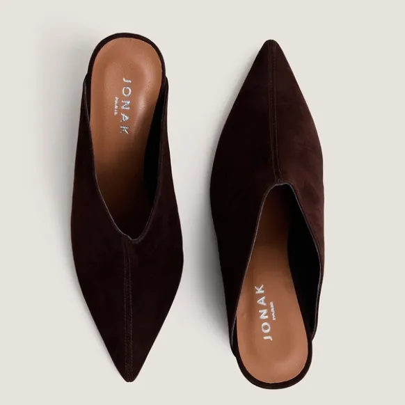 Mules à talons compensés