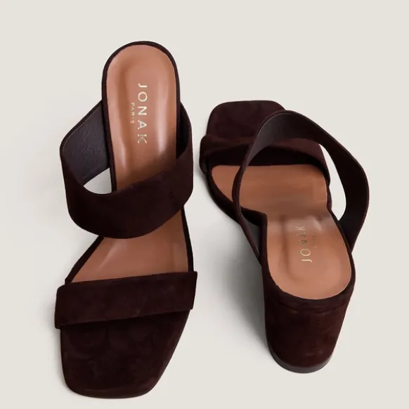Mules à talons compensés