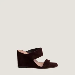 Mules à talons compensés